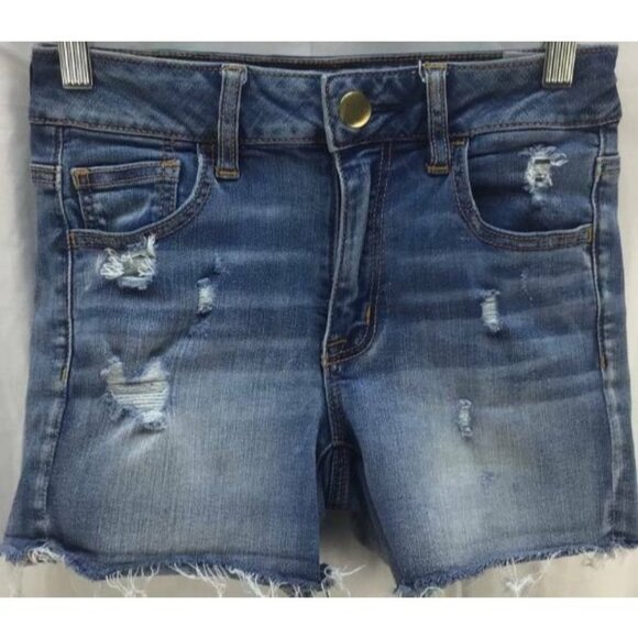 American Eagle Jean Shorts Size 0 Super Stretch - Picture 1 of 6